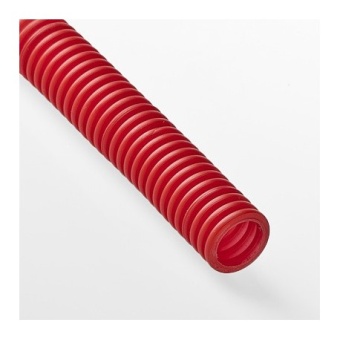 Гофра для трубы Ø 16 мм красная (30 метров)